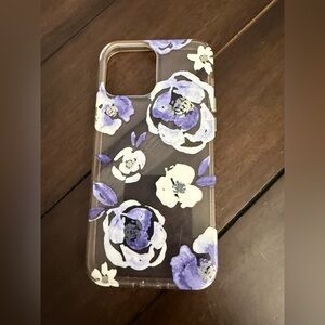 Apple Floral Phone Case - Purple and White iPhone 13 Pro Max